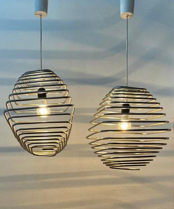 Massive - Plafondlamp - Twee spiraalvormige harmonica