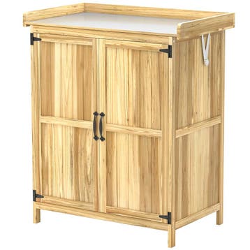 Tuinkast Hout, Weerbestendige Gereedschapsschuur 74x43x88cm,, Tuin en Terras, Verzenden, Nieuw