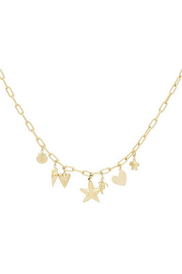 Goudlief Bedelketting beach babe (Hangerkettingen), Verzenden, Nieuw, Zilver, Overige materialen