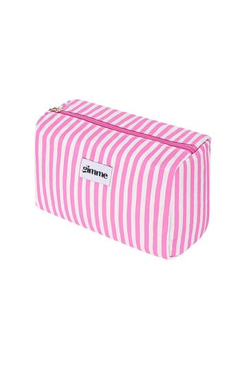 Goudlief Make-up tas kleine strepen (Make-uptassen), Verzenden, Nieuw, Roze