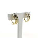 Tricolor gouden oorstekers met diamant; 0,04 ct. (Oorbellen), Sieraden, Tassen en Uiterlijk, Oorbellen, Gebruikt, Overige kleuren