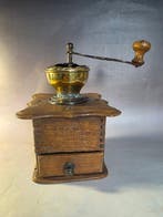 Koffiemolen - Hout, Messing, Metaal