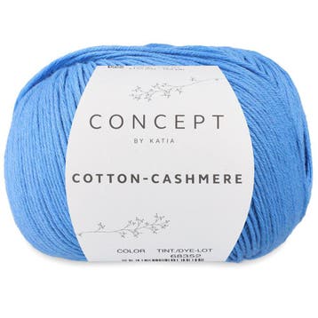 Katia Concept Cotton-Cashmere - 88 Middenblauw - Garen, Ophalen of Verzenden, Nieuw
