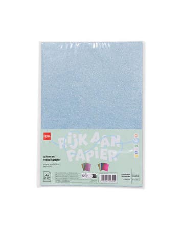 HEMA Glitter en metallicpapier A4 - 20 stuks, Diversen, Verzenden, Nieuw