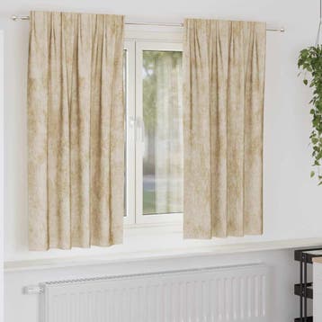 vidaXL Velvet Gordijnen met gordijnen 2 pcs Crème 175 x 140, Huis en Inrichting, Stoffering | Gordijnen en Lamellen, Verzenden