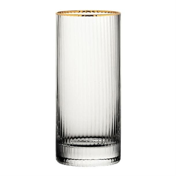Utopia Hayworth Hiball-Glas Met Gouden Rand, 355ml (6 stuks), Zakelijke goederen, Horeca | Overige, Verzenden