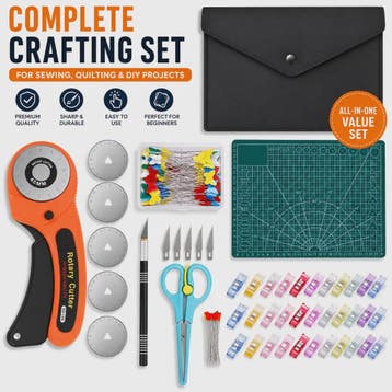Complete Naaiset met Rolmes, Snijmat, Stoffenschaar, Clips,, Verzenden, Nieuw