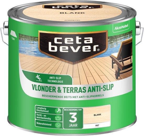 Cetabever Vlonder & Terras Anti-Slip Beits Transparant Mat, Doe-het-zelf en Verbouw, Verf, Beits en Lak, Beits, Nieuw, Minder dan 5 liter