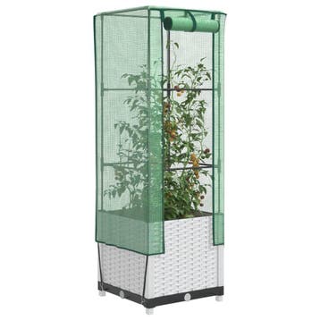 vidaXL Plantenbak verhoogd met kashoes 40x40x139 cm, Verzenden, Nieuw, Minder dan 60 cm, 60 cm of meer
