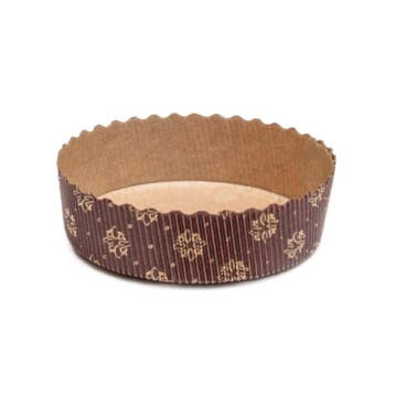 Bakvorm Karton Rond Ø10x3cm Bruin/Goud (per stuk), Verzenden, Nieuw