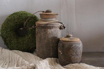 Authentieke Nepalese pot met deksel, Huis en Inrichting, Ophalen of Verzenden, Nieuw