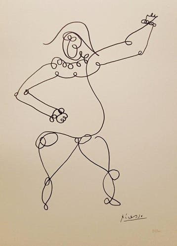 Pablo Picasso (1881-1973) - Portrait - Arlequin, Antiek en Kunst