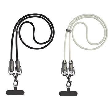 MORRE USB-C draagkoord kabel 1,6 m voor opladen en dragen..., Ophalen of Verzenden, Nieuw
