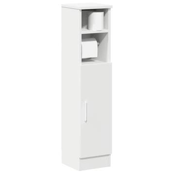 vidaXL Badkamerkast met rolhouder 20,5x22x90 cm wit, Verzenden, Nieuw, (Half)hoge kast