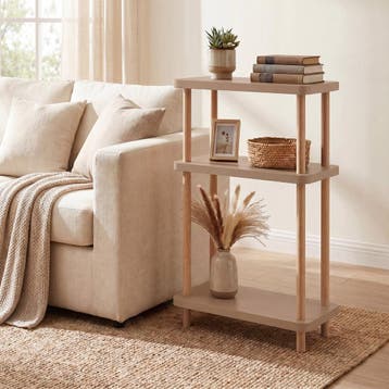 Staand rek Nampernu 62x40x18 cm met deur opbergvakken cappuc, Verzenden, Nieuw