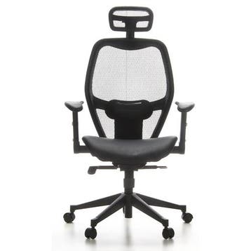 Bureaustoel | Met Armleuning | Stof | Zwart | Ergonomisch, Huis en Inrichting, Bureaus, Verzenden, Nieuw