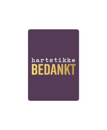 1x Mini kaartje A7  Hartstikke BEDANKT (Cadeaukaarten A7), Ophalen of Verzenden, Nieuw