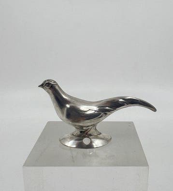 Miniatuur figuur - Art Deco pheasant drip catcher - .835