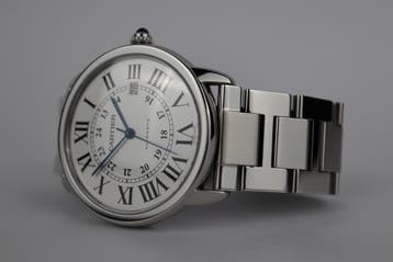 Horloge Cartier Ronde de Cartier Horloge + Service papieren, Overige merken, Staal, Gebruikt, Staal