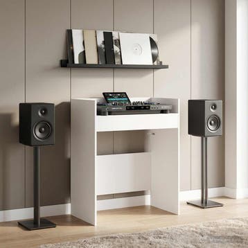 vidaXL DJ Tafel Wit 62 x 45 x 102 cm Bewerkt hout, Muziek en Instrumenten, Verzenden, Nieuw