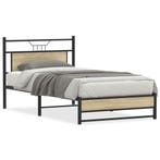vidaXL Bedframe zonder matras hout sonoma eikenkleurig, 100 cm, Eenpersoons, Bruin, Verzenden