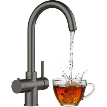 Kokend water kraan | Gun Metal Zwart | 3 in 1 pakket | CENDO, Verzenden, Nieuw