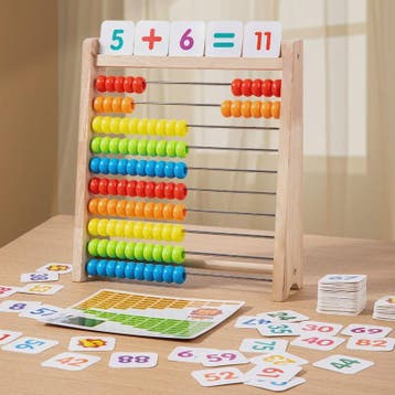 Houten Telraam Educatief Speelgoed - 100 Kralen voor Rekenon, Verzenden, Nieuw