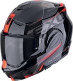 Scorpion EXO-Tech Evo Traveller Zwart Rood Systeemhelm, Motoren, Kleding | Motorhelmen, Systeemhelm, XXL, Nieuw met kaartje, Overige merken