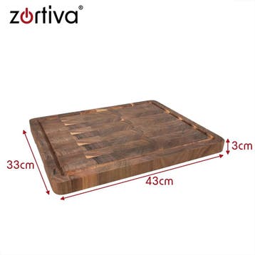 Zortiva Grote houten snijplank van acaciahout 43 x 33 cm..., Ophalen of Verzenden, Nieuw