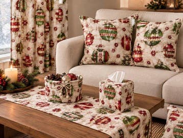 Incanto d’Inverno – Kerstballen - Textiel - 2.8 m - 2.46 m, Nieuw