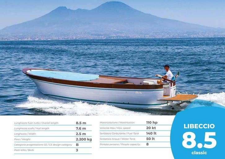Gozzo Mimi Libeccio 8.50 Classic 110pk Full Options Cabine