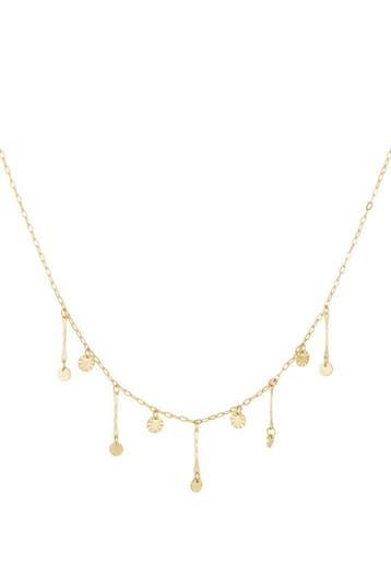 Goudlief Golden glimmer necklace - gold kleur (Kettingen), Verzenden, Nieuw, Zilver, Overige materialen
