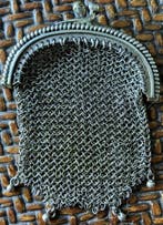 Antiek zilveren Malienkolder beursje ca. 1880 - Portemonnee, Antiek en Kunst, Antiek | Goud en Zilver