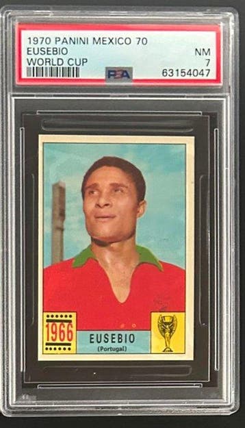 1970 Panini Panini Mexico 70 dos vert Eusébio Carte gradée -, Nieuw
