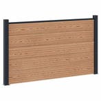 vidaXL Hekpaneel WPC en Aluminium Bruin, Verzenden, Nieuw