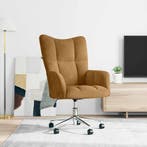 vidaXL Relaxstoel fluweel bruin, Verzenden, Nieuw