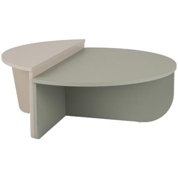 Evila Salontafel - Groen/Beige - Nieuw/Ongebruikt - Melamine, 50 tot 100 cm, Nieuw, Scandinavisch, 50 tot 100 cm