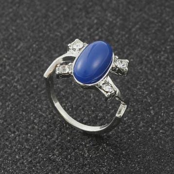 Dames Ring Blauwe Steen - The Vampire Diaries Film Thema Sie, Verzenden, Nieuw