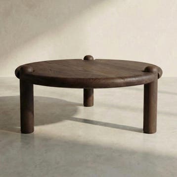 *WOONWINKEL* Ronde Design Salontafel Hout 80 Cm, Verzenden, Nieuw