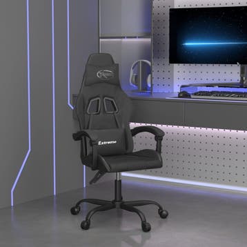 vidaXL Gamestoel kunstleer zwart, Huis en Inrichting, Bureaustoelen, Verzenden, Nieuw, Zwart