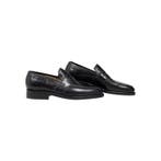 RUBINACCI - 6 UK - 40 IT - Black Leather Penny Loafers Shoes, Nieuw