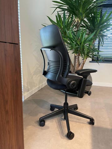 Steelcase Leap V2 Bureaustoel ZGAN - 5 Jaar Garantie!, Verzenden, Zwart, Zo goed als nieuw, Bureaustoel