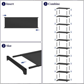 Slimlogy Slimtower schoenenrek - 10 niveaus - stapelbaar - 3, Ophalen of Verzenden, Nieuw