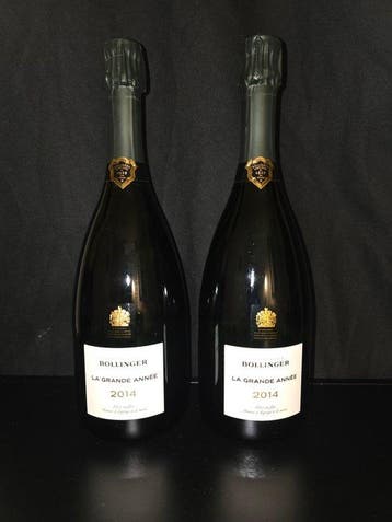 2014 Bollinger, La Grande Année - Champagne Brut - 2 Flessen, Verzamelen, Nieuw