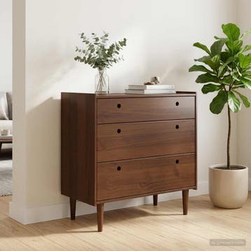vidaXL Ladekast BILBAO Donkerkaramel 90 x 45 x 89 cm, Verzenden, Nieuw
