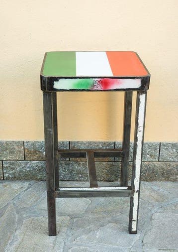 Anacleto Spazzapan - Stoel - Staal - Tavolino Italiëvlag