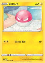Voltorb 045/185 Vivid Voltage, Hobby en Vrije tijd, Verzamelkaartspellen | Pokémon, Ophalen of Verzenden, Nieuw, Losse kaart, Foil