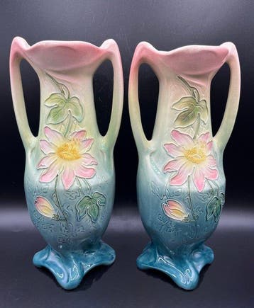 Gustave De Bruyn (1838-1916) - Fives-Lille - Paire de vases