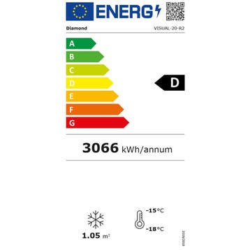 Diamond Supermarkt Vrieskist | 712L | Wit/zwart | Geforceerd, Ophalen of Verzenden, Nieuw