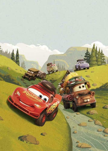 Disney Cars behang Camping, Vlies behang, nieuwe collectie, Kinderen en Baby's, Kinderkamer | Inrichting en Decoratie, Verzenden